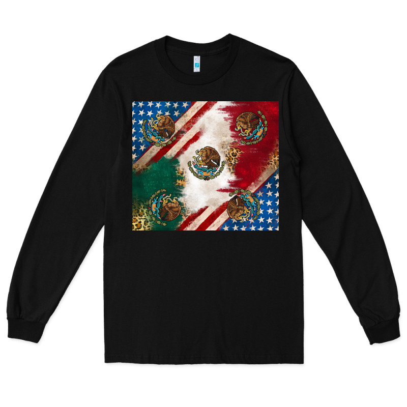 American With Mexican Flag Long Sleeve Tee by RanaPortraitStore | Teevron
