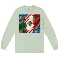 Matcha American with mexican flag Long Sleeve Tee - RanaPortraitStore