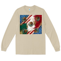 Mushroom American with mexican flag Long Sleeve Tee - RanaPortraitStore