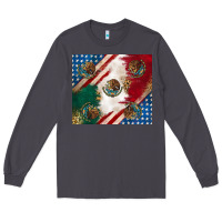 Smoke American with mexican flag Long Sleeve Tee - RanaPortraitStore