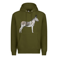 Army Green Andalusian Donkey Premium Hoodie - LillyAllenDesigns
