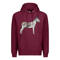 Burgundy Andalusian Donkey Premium Hoodie - LillyAllenDesigns