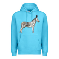 Ocean Blue Andalusian Donkey Premium Hoodie - LillyAllenDesigns