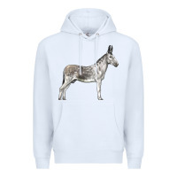 White Andalusian Donkey Premium Hoodie - LillyAllenDesigns