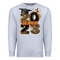 Heather Grey gold senıor 2023 Premium Sweatshirt - AdoDesignShop