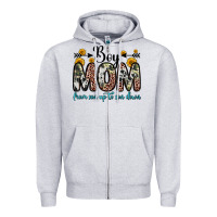 Heather Grey boy mom from son up to son down Zipper Hoodie - Zillion Design Studio