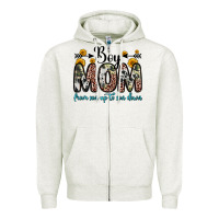 Oatmeal Heather boy mom from son up to son down Zipper Hoodie - Zillion Design Studio