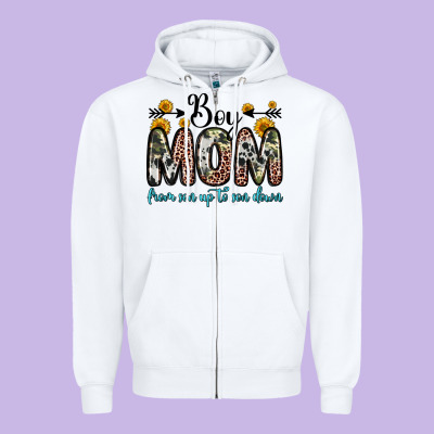 Boy Mom From Son Up To Son Down Zipper Hoodie Designed By Zillion Design Studio
