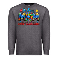 Charcoal Heather autism mom like a normal mom except much cooler Premium Sweatshirt - JahusDesignShop