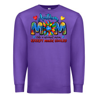 Purple autism mom like a normal mom except much cooler Premium Sweatshirt - JahusDesignShop