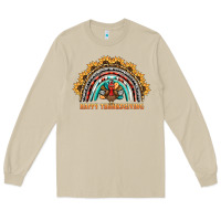 Mushroom happy thanksgiving rainbow Long Sleeve Tee - BarkalooDesign