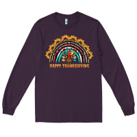 Plum happy thanksgiving rainbow Long Sleeve Tee - BarkalooDesign