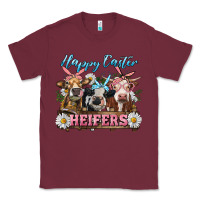 Burgundy Happy Easter Heifers Classic Tee - RanaPortraitStore