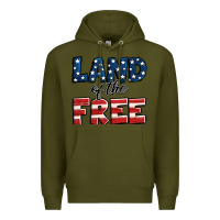 Army Green Land of the free America Premium Hoodie - Jasminsmagicworld