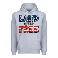 Heather Grey Land of the free America Premium Hoodie - Jasminsmagicworld