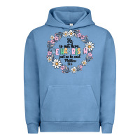 Pigment Pebble Blue he has risen Urban Hoodie - MaliasSmallBusiness