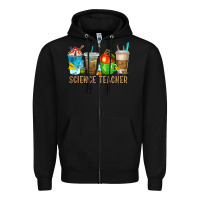 Black science teacher coffee cups Zipper Hoodie - texasbilliewilder