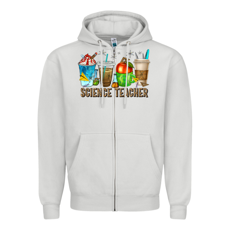 Science Teacher Coffee Cups Zipper Hoodie by texasbilliewilder | Teevron