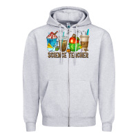 Heather Grey science teacher coffee cups Zipper Hoodie - texasbilliewilder