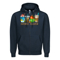 Navy science teacher coffee cups Zipper Hoodie - texasbilliewilder