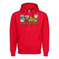 Red science teacher coffee cups Zipper Hoodie - texasbilliewilder