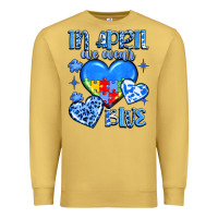 Antique Gold in april we wear blue Premium Sweatshirt - JahusDesignShop