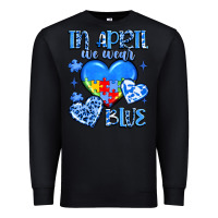 Black in april we wear blue Premium Sweatshirt - JahusDesignShop