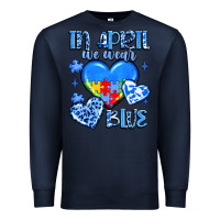 Navy in april we wear blue Premium Sweatshirt - JahusDesignShop