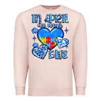 Pale Pink in april we wear blue Premium Sweatshirt - JahusDesignShop