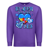 Purple in april we wear blue Premium Sweatshirt - JahusDesignShop