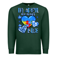 Sports Green in april we wear blue Premium Sweatshirt - JahusDesignShop