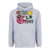 Heather Grey Tan Tipsy Heavyweight Hoodie - CowhideDigitalArt