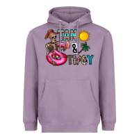 Lavender Tan Tipsy Heavyweight Hoodie - CowhideDigitalArt