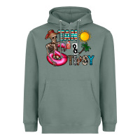 Sage Tan Tipsy Heavyweight Hoodie - CowhideDigitalArt