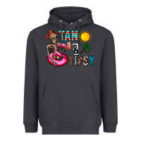 Smoke Tan Tipsy Heavyweight Hoodie - CowhideDigitalArt