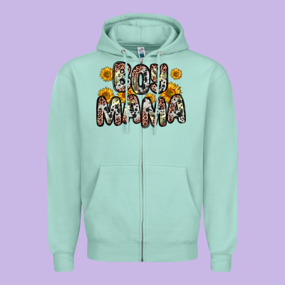 Boy Mama Zipper Hoodie Designed By Zillion Design Studio