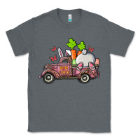 Charcoal Heather happy easter pink truck with bunny Classic Tee - RanaPortraitStore