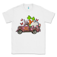 White happy easter pink truck with bunny Classic Tee - RanaPortraitStore
