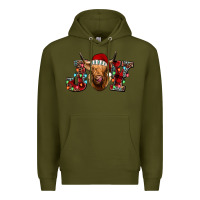 Army Green joy highland cow Premium Hoodie - Jasminsmagicworld