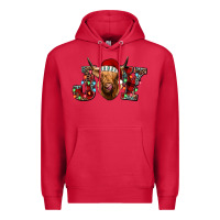 Cardinal joy highland cow Premium Hoodie - Jasminsmagicworld