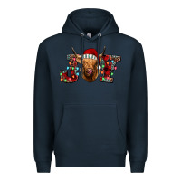 Navy joy highland cow Premium Hoodie - Jasminsmagicworld