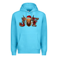 Ocean Blue joy highland cow Premium Hoodie - Jasminsmagicworld
