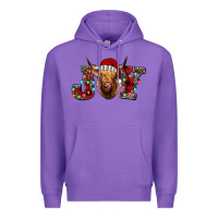 Purple joy highland cow Premium Hoodie - Jasminsmagicworld