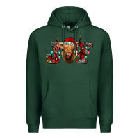Sports Green joy highland cow Premium Hoodie - Jasminsmagicworld