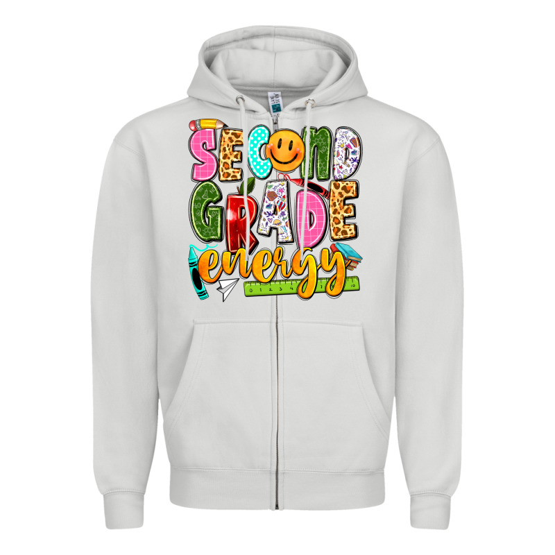 Second Grade Energy Zipper Hoodie by texasbilliewilder | Teevron