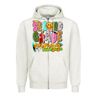 Oatmeal Heather second grade energy Zipper Hoodie - texasbilliewilder