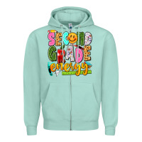 Seafoam second grade energy Zipper Hoodie - texasbilliewilder