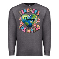 Charcoal Heather teachers change the world Premium Sweatshirt - JahusDesignShop
