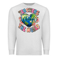Oatmeal Heather teachers change the world Premium Sweatshirt - JahusDesignShop
