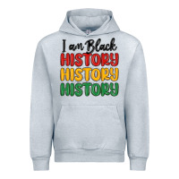 Heather Grey i am black history Urban Hoodie - MaliasSmallBusiness